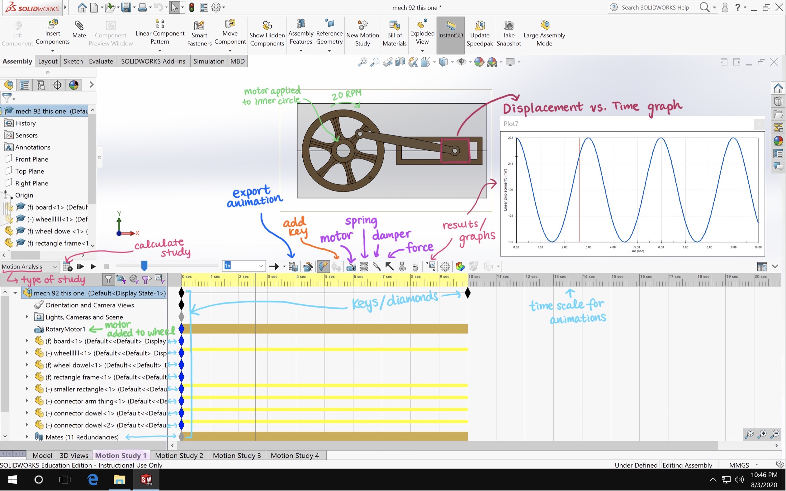 SolidWorks Motion Study